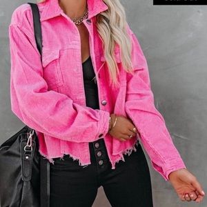 Vici Pink Corduroy Jacket